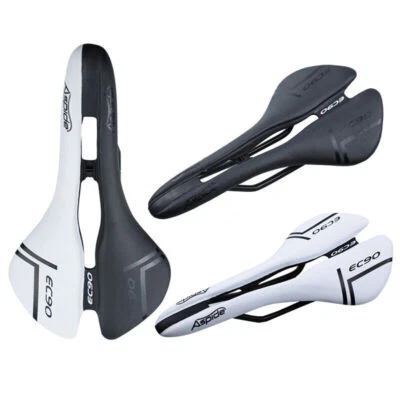 EC90 Road Bike Carbon Saddle Ultralight Racing Track Carbon Leather Cycling Seat - Image 1 of 4