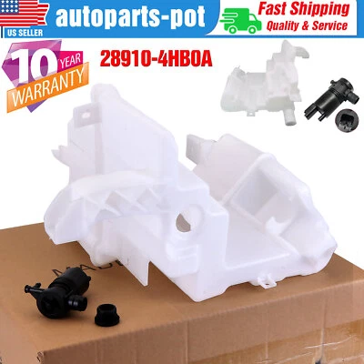 Depósito de lavadora tanque limpiaparabrisas con motor para Infiniti Q50 Q60 2014-2022 Foto 1 de 4