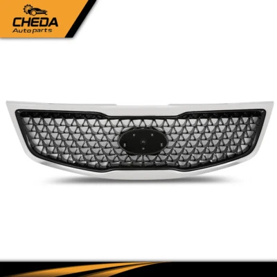 Решетка переднего верхнего бампера с хромированной отделкой KI1200162 подходит для KIA Sportage 2014-2016 - Изображение 1 из 4