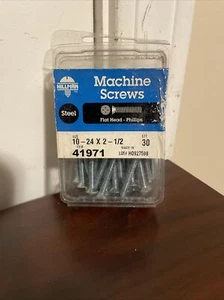 Hillman 10-24x2-1/2” Flathead Phillips machine screws 41971 Qty30 - Picture 1 of 5
