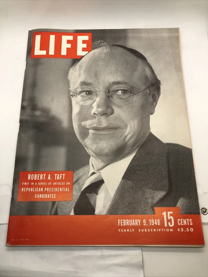 Life Magazine February 9 1948 Robert A Taft as Republican Presidential Candidate - Image 1 of 4