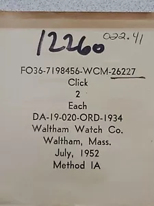 Versiegelte 2er-Pack Waltham 6/0 26227 Klicks für A-11 Navigation Hack Uhr - Bild 1 von 1