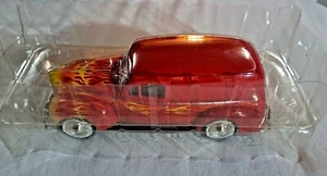 MotorMax #68065 1940 Ford Sedan Delivery Red with Yellow Flames 1:24 MINT - Picture 1 of 2