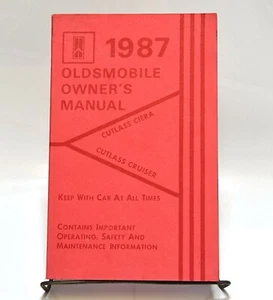 1987 OLDMOBILE CUTLAS CIERA CUTLAS CRUISER OWNER'S MANUAL GREAT CONDITION!!! - Picture 1 of 3