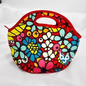 BYO by Built Rambler Neoprene Lunch Bag Cooler Colorful Floral Zipper Insulated - Picture 1 of 8