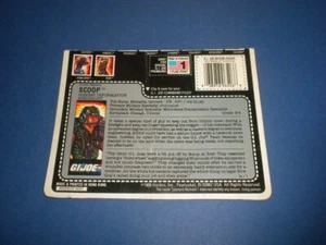 GI/G.I. JOE FILE CARD - SCOOP - Hasbro vintage - Picture 1 of 3