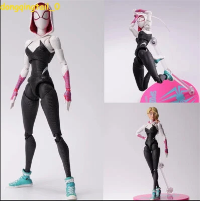 Figura de acción SHF Spider Man Across The Spider-Verse Spider-Gwen 6 pulgadas juguete regalos Foto 1 de 4