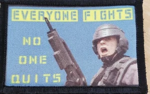 Everyone Fights Starship Troopers Morale Patch Tactical Military Army Flag  USA - Picture 1 of 12