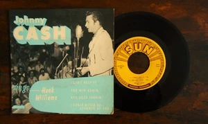 JOHNNY CASH SINGS HANK WILLIAMS 1958 SUN RECORDS EP & PICTURE SLEEVE - Picture 1 of 1
