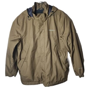 Giacca Eddie Bauer uomo XL Weatheredge full zip marrone con cappuccio - Foto 1 di 7