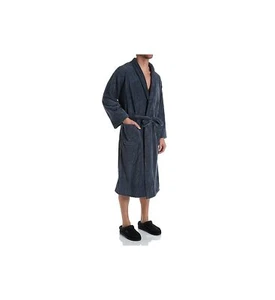 Hanes Men's Ultimate Plush Soft Touch Robe, 4210, Charcoal, O/S - Picture 1 of 1