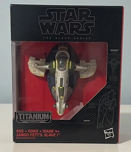 Star Wars JANGO FETT'S SLAVE I BLACK SERIES 27 Titanium 3" Vehicle Slave One - Picture 1 of 3