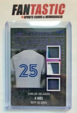 2020 Leaf In The Game Used A Career Day Triple Patch Jersey CARLOS DELGADO /12