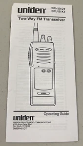 Uniden Handheld Two Way FM Transceiver Radio Manual ONLY. SPH 51DT SPU 51KT 1997 - Picture 1 of 4