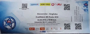 Online TICKET WC Qualifying 4/9/2016 Slovakia vs. England in Trnava - Picture 1 of 1