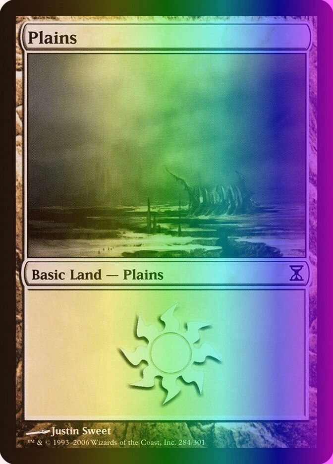 MTG Magic the Gathering Plains (284/301) Time Spiral MP FOIL - Image 1 of 1