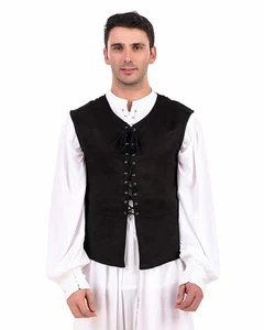ThePirateDressing Herren Mittelalter Renaissance Schnürweste Gothic Weste - Bild 1 von 35
