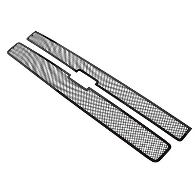 Fits 07-10 Chevy Silverado 3500/2500 HD Upper Stainless Black Mesh Grille Insert - Image 1 of 3