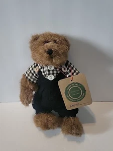 Boyds Bear Plush Edmund Archive Collection Fully Jointed 1994 Overalls 8" W Tag - Picture 1 of 7