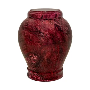 Urna de cremación funeraria grande/adulta 220 pulgadas cúbicas abrazar mármol natural rojo - Imagen 1 de 2