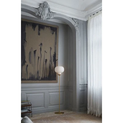 Nordlux Stehleuchte Raito Weiß/Messing 150cm Stehlampe max. 25W E27 Schalter - Bild 1 von 3