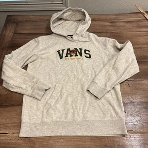 Vans Skateboards Hoodie Sweatshirt Off The Wall Gray Flower Logo MEDIUM - Picture 1 of 5