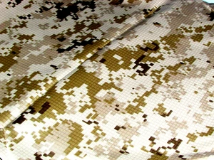digital camouflage MATERIAL  200 x 60"  shades of beige to brown (sew rm 4) - Picture 1 of 3
