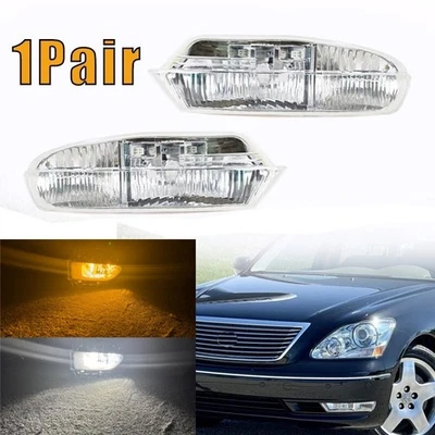 Par de faros antiniebla delanteros LED ámbar con luz de circulación blanca para Lexus LS430 2004-2006 Foto 1 de 4