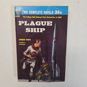Plague Ship Voodoo Planet by Andrew North (Andre Norton) Ace Double D-345 - Afbeelding 1 van 4