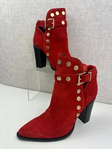 Bronx Orange Heeled Ankle Suede Boots UK 6 EUR 39 Cowboy Western  - Bild 1 von 12