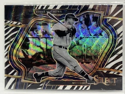 2023 Panini Select Diamond Level Eddie Mathew Zebra Print Sp Case Hit Braves HOF - Image 1 of 2