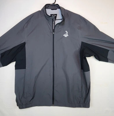 Chaqueta cortavientos de golf Sun Mountain Pinehurst para hombre XL gris impermeable al aire libre Foto 1 de 4