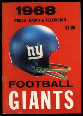 New York Giants 1968 Football Media Press Radio & TV Guide Publication *WP707 - Image 1 of 2