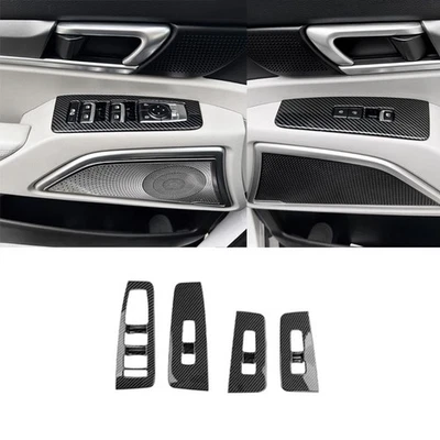 Interruptor de elevación de ventana ABS de fibra de carbono para Kia Telluride 2020-2025 cubierta embellecedor Foto 1 de 4