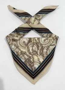 MAN HANDKERCHIEF CELINE Gold Chain Geometric COTTON POCKET ART SQUARE 18” - Picture 1 of 6