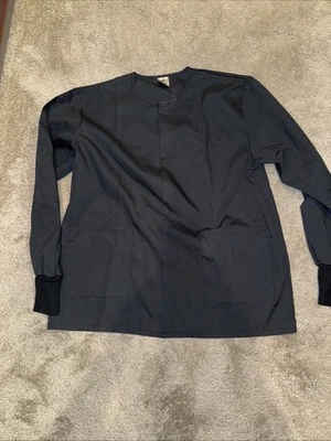 Medline Long Sleeve Black Medical Office Jacket Unisex Size Medium - Image 1 of 4