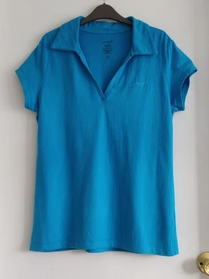 "PINEAPPLE" Ladies Lovely Turquoise Collared Short Sleeve Top - SIZE 18 - Image 1 of 4