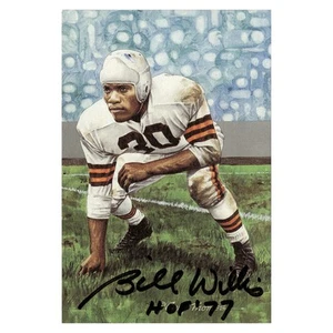 Carta artistica Bill Willis Cleveland Browns autografata firmata Goal Line #282 (JSA COA - Foto 1 di 2