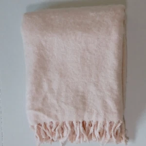 Pottery Barn Solid Faux Mohair Throw Soft Rose Pink 52 x 60" Marketing Sample - Picture 1 of 5
