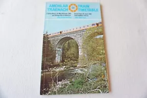 1981 CIE Irish Railway Passenger Train Timetable Ireland - Picture 1 of 9