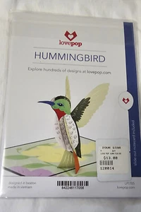 Lovepop Hummingbird Birthday Card, 5 x 7 in Pop Up 3D Greeting Card Mother's Day - Picture 1 of 2