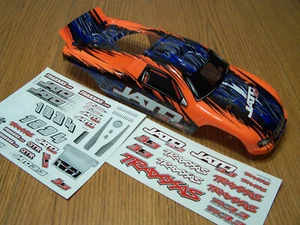 Fits Traxxas 3.3 Jato Orange Blue Black ProGraphix Body w/ Decals 55077-1 - Picture 1 of 7