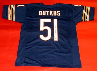 DICK BUTKUS AUTOGRAPHED CHICAGO BEARS JERSEY MOUNTED MEMORIES - Image 1 of 3