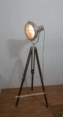 LAMPE DE SCÈNE DE CINÉMA BRIN LUMIÈRE TRÉPIED AVEC SUPPORT EN BOIS - Photo 1/3