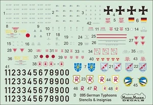 ModelMaker 1/32 D32095 German Typhoons Stencils and insignias Aircraft Decal - Bild 1 von 2