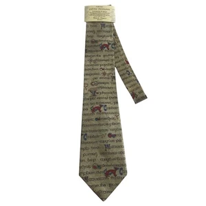 Patrick Francis Ireland Pure Silk Necktie THE BOOK OF KELLS NEW - Picture 1 of 10