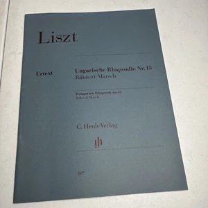 Liszt Hungarian Rhapsody No 15 Henle Urtext Piano Sheet Music Advanced - Picture 1 of 5