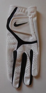 Nike Dura Fell X Golf Glove Left Hand Youth Junior Pearl White/Black M - Picture 1 of 6