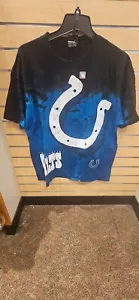 Indianapolis Colts neu 2 TONE T-SHIRT BLAU UND SCHWARZ NFL TEAM BEKLEIDUNG - Bild 1 von 2