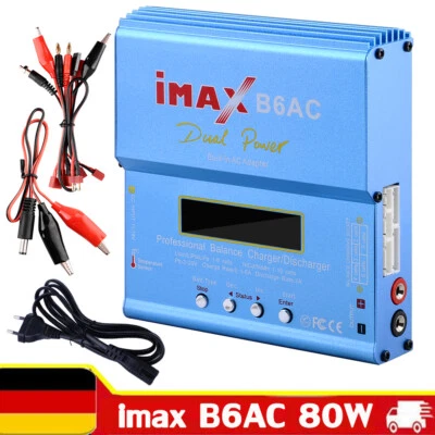 iMAX B6AC 80W Netzteil LCD Digital RC LiPo NiMh Akku Batterie Balance Ladegerät - Bild 1 von 4